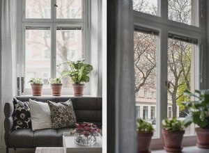  Красивая скандинавская квартира со спальней за стеклом (42 кв. м) 