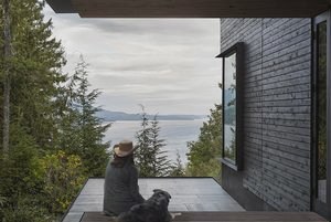  Эффектный дом площадью 100 кв.м с видом на лес и озеро в штате Вашингтон 