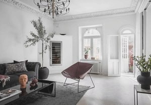  Красивая чёрно-белая квартира в Гётеборге 
