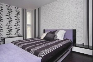 Комбинирование обоев в спальне: идеи дизайна с фото
